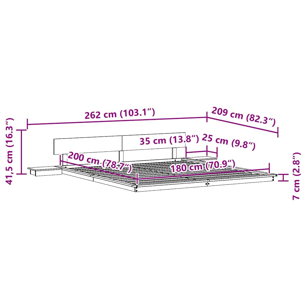 Bettgestell Weiß 180 x 200 cm Holz